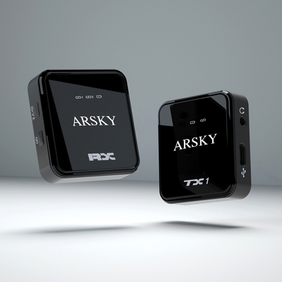 ARSKY C70 보석펜던트 접은 옷깃 무선 전신 마이크 전문적 소음 감소 생방송 비디오 블로그