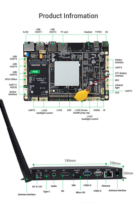 안드로이드 7.1.2 UART IR 원격제어 장치 이더넷 HD 미디어 플레이어 박스와 RK3399 헥사-코어 칩셋트