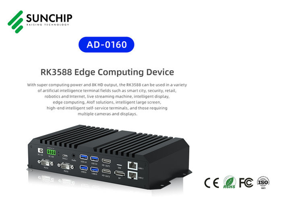 RK3588 안드로이드 12 8K HD 미디어 플레이어 박스 RS232 RS485 WIFI 기가비트 이더넷 UHD 오카 코어 금속 플레이어 박스